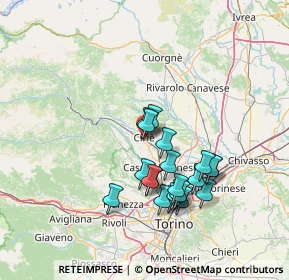 Mappa 10073 Ciriè TO, Italia (12.6625)