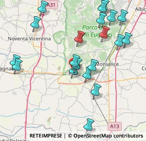 Mappa Via Vigo di Torre, 35042 Este PD, Italia (9.053)