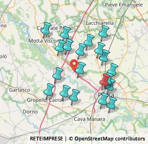 Mappa Viale Monsignor Cesare Angelini, 27020 Torre D'isola PV, Italia (6.616)