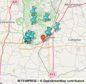 Mappa Strada Regionale, 35043 Monselice PD, Italia (5.84667)