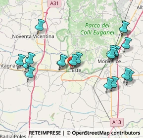 Mappa Via Tono Pietro, 35042 Este PD, Italia (8.6985)