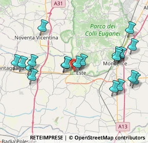 Mappa Piazzale Ca' Pesaro, 35042 Este PD, Italia (8.7625)