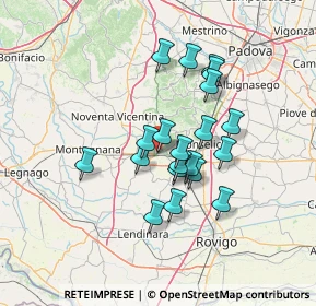 Mappa Piazzale Ca' Pesaro, 35042 Este PD, Italia (11.0625)