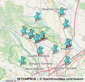 Mappa Via Bruna, 10070 San Francesco Al Campo TO, Italia (7.028)