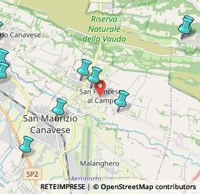 Mappa Via Teppi, 10070 San Francesco Al Campo TO, Italia (3.04818)