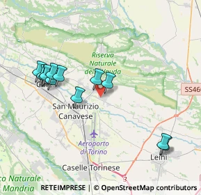 Mappa Via Teppi, 10070 San Francesco Al Campo TO, Italia (3.92417)