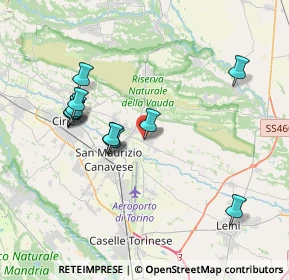 Mappa Via Teppi, 10070 San Francesco Al Campo TO, Italia (3.61833)