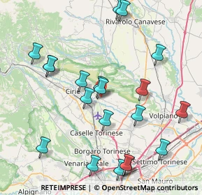 Mappa Via Teppi, 10070 San Francesco Al Campo TO, Italia (9.014)