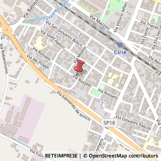 Mappa Via Dott. L. Rossetti, 38, 10073 Ciriè, Torino (Piemonte)