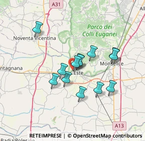 Mappa Via Tacito Cornelio, 35042 Este PD, Italia (5.50385)