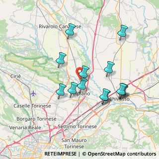 Mappa Via Primo Levi, 10080 San Benigno Canavese TO, Italia (6.96154)