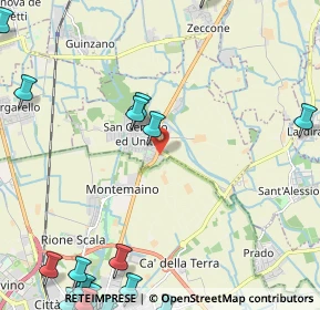 Mappa Via per Due Porte, 27010 San Genesio ed Uniti PV, Italia (3.654)