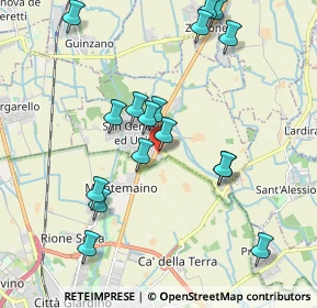Mappa Via per Due Porte, 27010 San Genesio ed Uniti PV, Italia (2.05882)