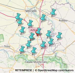 Mappa Via Cesare Battisti, 13010 Stroppiana VC, Italia (6.51313)