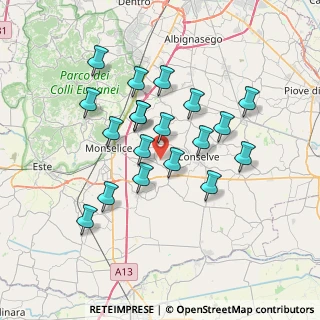 Mappa Via Ruzzante, 35020 San Pietro Viminario PD, Italia (6.35632)