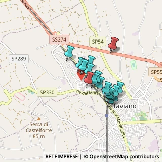 Mappa Via G.Scategni, 73057 Taviano LE, Italia (0.694)