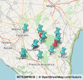 Mappa Via Alessandro Volta, 73049 Ruffano LE, Italia (6.27)