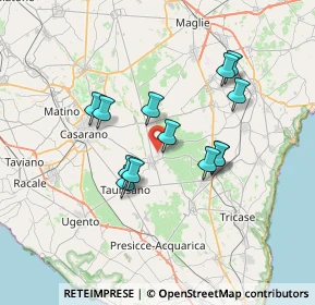 Mappa Via Alessandro Volta, 73049 Ruffano LE, Italia (6.38615)