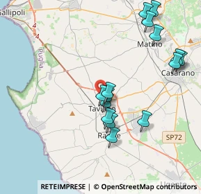 Mappa Taviano, 73057 Taviano LE, Italia (4.37733)