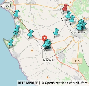 Mappa Taviano, 73057 Taviano LE, Italia (4.898)