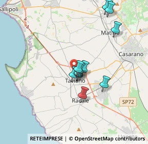 Mappa Taviano, 73057 Taviano LE, Italia (3.08091)