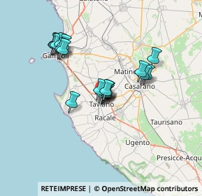 Mappa Taviano, 73057 Taviano LE, Italia (6.2785)