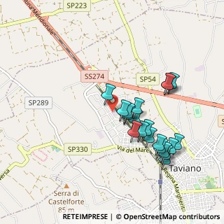 Mappa Via Thomas Edison, 73057 Taviano LE, Italia (0.987)