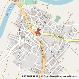 Mappa Via Umberto I°, 76, 09070 Riola Sardo, Oristano (Sardegna)