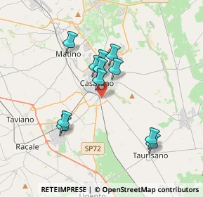 Mappa Via Covile, 73042 Casarano LE, Italia (3.33818)