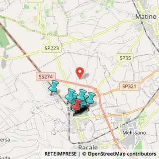 Mappa Via del Mercato Floricolo, 73057 Taviano LE, Italia (1.932)
