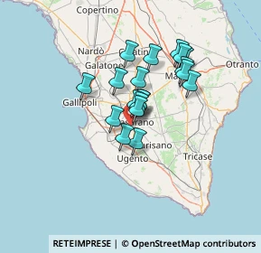 Mappa Via comunale Vignali, 73042 Casarano LE, Italia (10.36737)