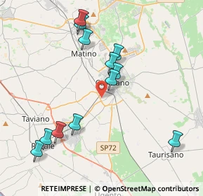 Mappa Via comunale Vignali, 73042 Casarano LE, Italia (4.51083)