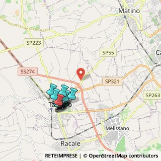 Mappa Via Santacroce croce, 73057 Taviano LE, Italia (2.0435)