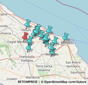 Mappa Contrada Campi, 72019 San Vito dei Normanni BR, Italia (9.04647)