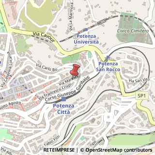 Mappa Piazza crispi francesco 1, 85100 Potenza, Potenza (Basilicata)