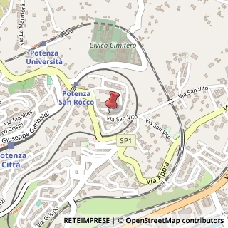 Mappa Via Augusto Bertazzoni, 36, 85100 Potenza, Potenza (Basilicata)