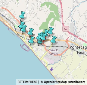 Mappa Via Fondo Dattero, 84131 Salerno SA, Italia (1.29643)