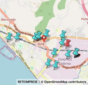 Mappa Via Fondo Dattero, 84131 Salerno SA, Italia (1.104)