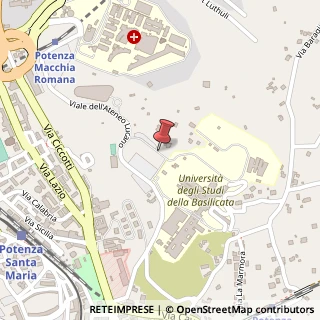 Mappa Via dell'Ateneo Lucano, 10, 85100 Potenza, Potenza (Basilicata)