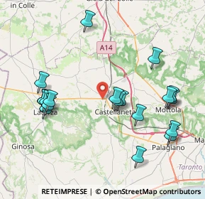 Mappa SS 7 km 611, 74011 Castellaneta TA, Italia (9.378)