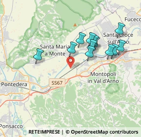 Mappa Via dei Girasoli, 56020 Montopoli in Val D'arno PI, Italia (3.555)