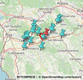 Mappa Via dei Girasoli, 56020 Montopoli in Val D'arno PI, Italia (10.55647)