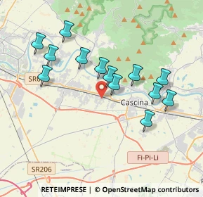 Mappa 56021 Cascina PI, Italia (3.67615)