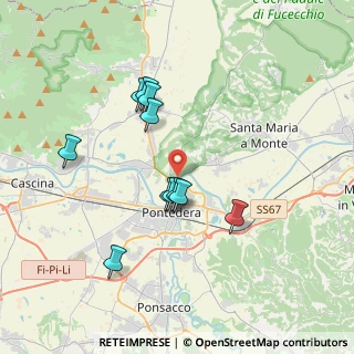 Mappa Via del Tiglio, 56025 Pontedera PI, Italia (3.35455)