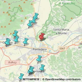 Mappa Via del Tiglio, 56025 Pontedera PI, Italia (5.83533)