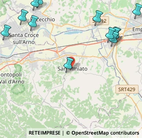 Mappa Via della Cisterna, 56028 San Miniato PI, Italia (6.41846)