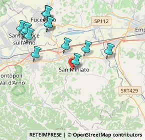 Mappa Via della Cisterna, 56028 San Miniato PI, Italia (4.67077)