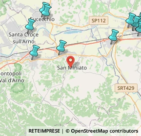 Mappa Via della Cisterna, 56028 San Miniato PI, Italia (7.7555)