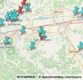 Mappa Via della Cisterna, 56028 San Miniato PI, Italia (6.21611)