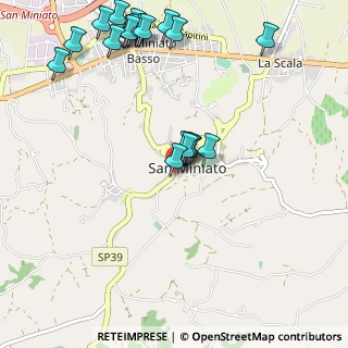 Mappa Via della Cisterna, 56028 San Miniato PI, Italia (1.2835)